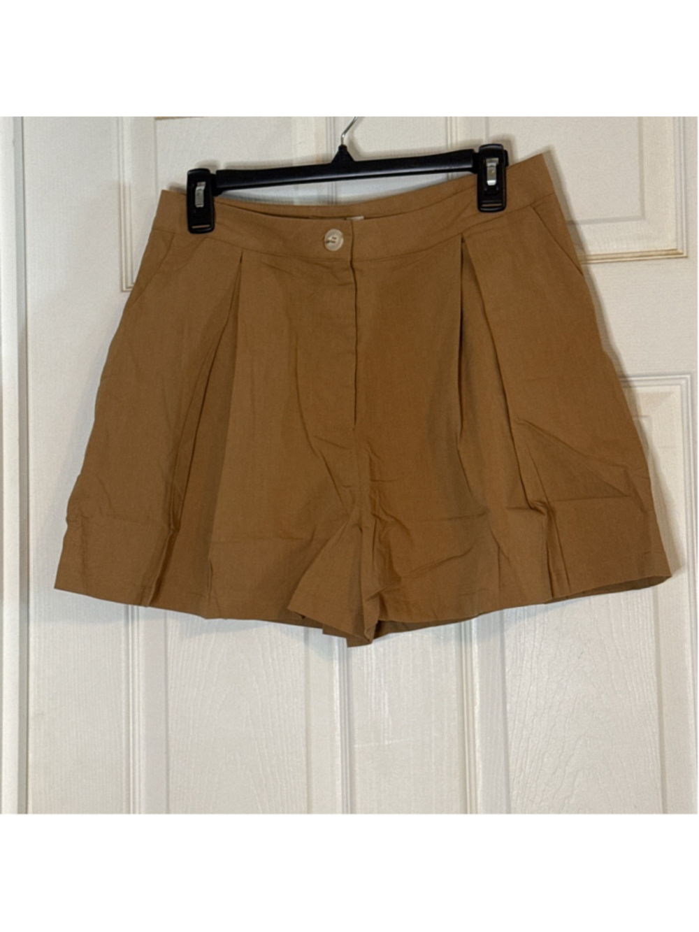 Easel Brown Pleated Shorts M - Picture 1 of 3